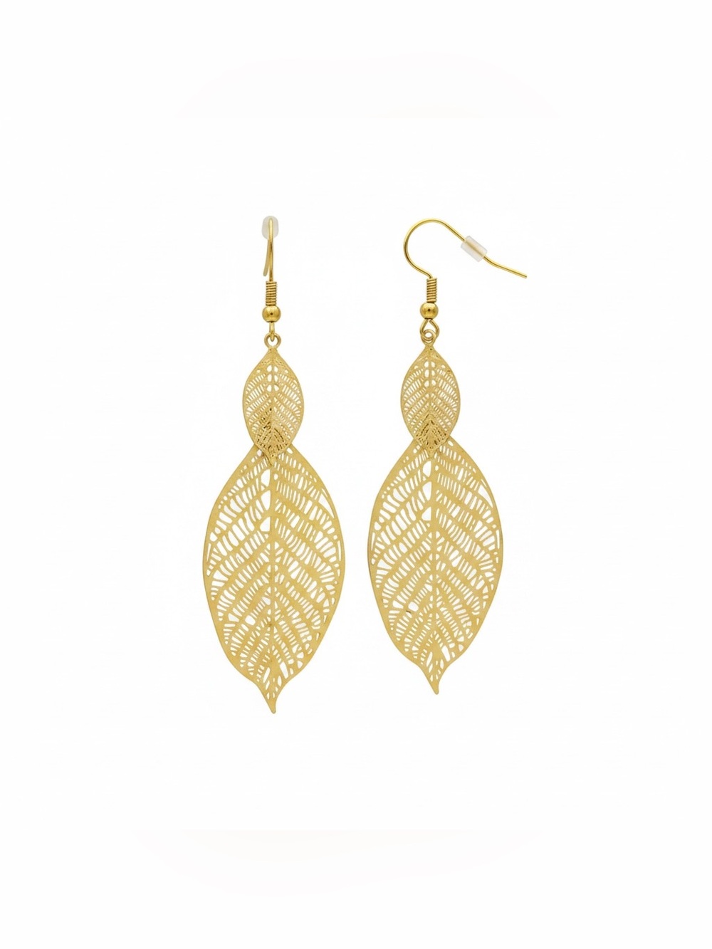 NWOT. Nicole Miller Gold Leaf Earrings.‎